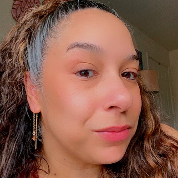 Handmade Gold North Star Threader Earrings - Picture 4 of 4